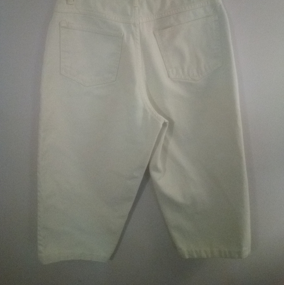Khaki Denim Halston Jeanswear Cropped Pants Capri Jeans Sz 6 - Picture 9 of 15